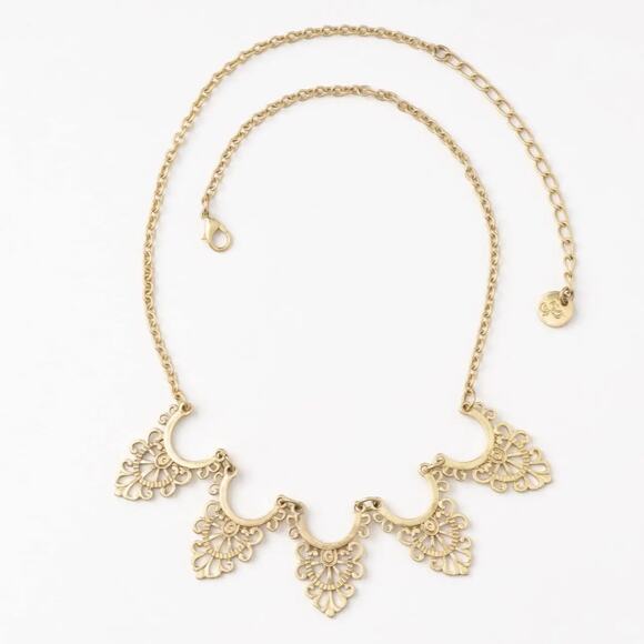 New Plunder "Ellison" Matte Gold Pedants Necklace (17.25"-20.25") - Picture 3 of 9